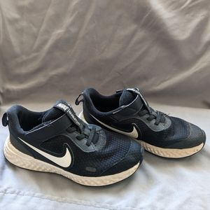 Nike Revolution boys black sneakers, size 12c